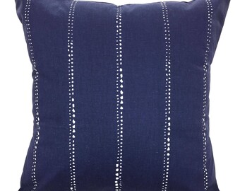 Navy Blue White Pillow Covers Decorative Throw Pillow Covers | Etsy
