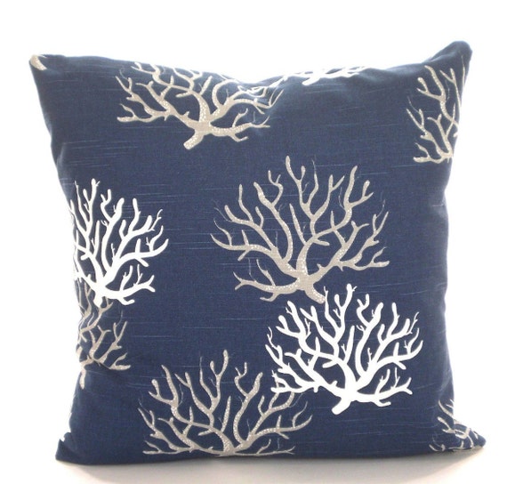 Blue Gray Nautical Pillow Covers Decorative Pillows Cushions Etsy
