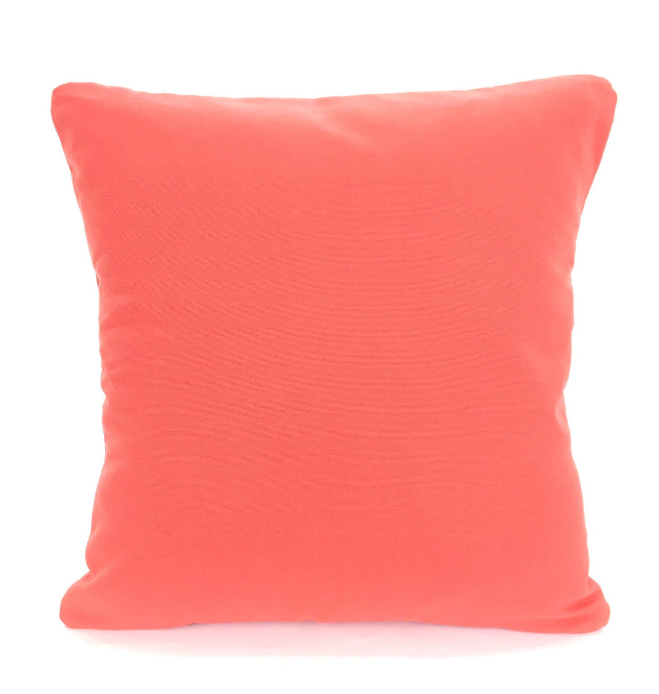 Solid Coral Pillow Covers Decorative Throw Pillows Cushions Etsy