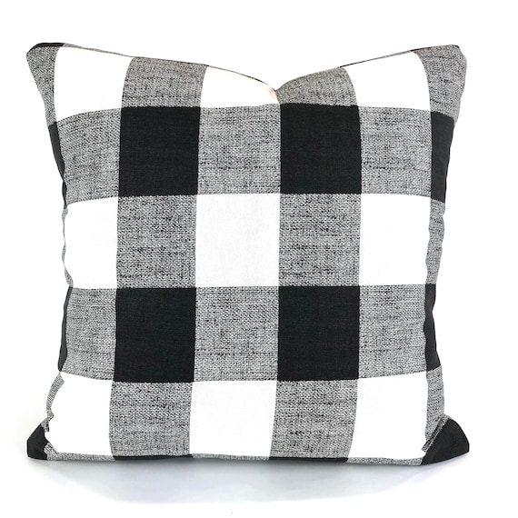 Farmhouse Black White Buffalo Check Pillow Covers Decorative Throw Cushions Plaid Couch Bed Pillows Various Sizes