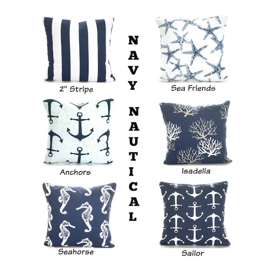 Navy Blue Nautical Throw Pillow Covers Navy Cushions Etsy Gorgeous Nautical Decorative Pillow Covers Navy Blue Nautical Throw Pillow Covers Navy Cushions Etsy Gorgeous Nautical Decorative Pillow Covers
