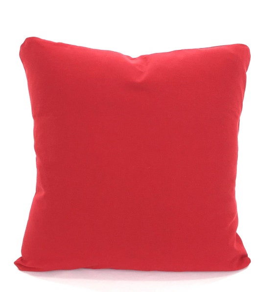 Solid Red Pillow Covers Decorative Throw Pillows Cushions Etsy