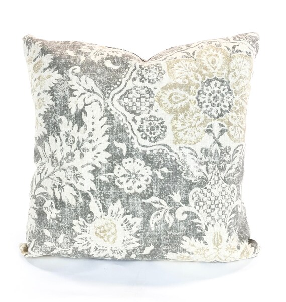 Farmhouse Pillow Covers Light Gray Tan Cream Decorative Throw Etsy