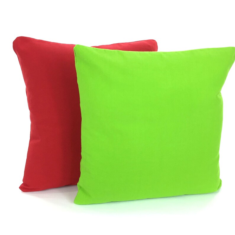 Solid Red Pillow Covers Decorative Throw Pillows Cushions Etsy
