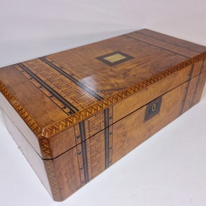 Victorian Walnut Writing Slope Tunbridge Ware Box