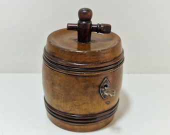 Unusual Barrel Tea Caddy.