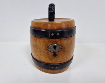 Unusual Tea Caddy Barrel.