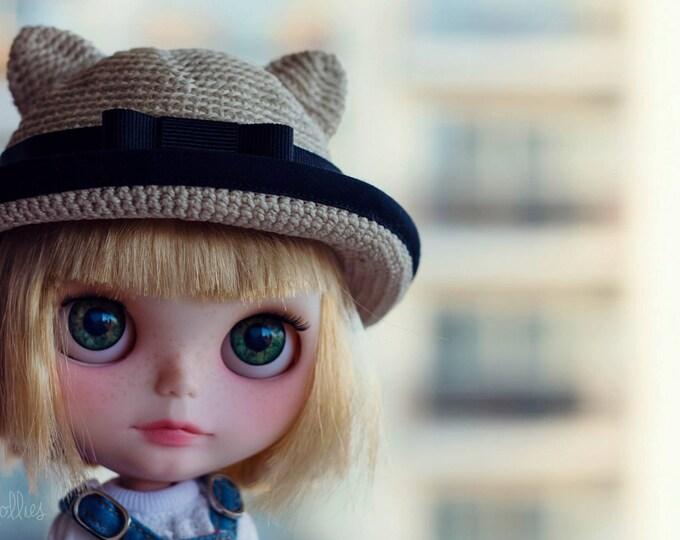 Cat Ear Bowler Hat for Blythe / Hat With Ears of Jack for Blythe Etsy