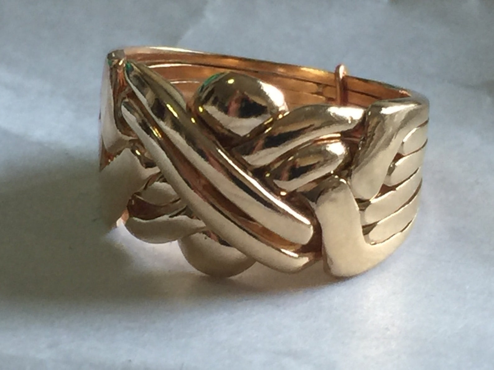 9k Gold 6 Band Puzzle Ring Etsy