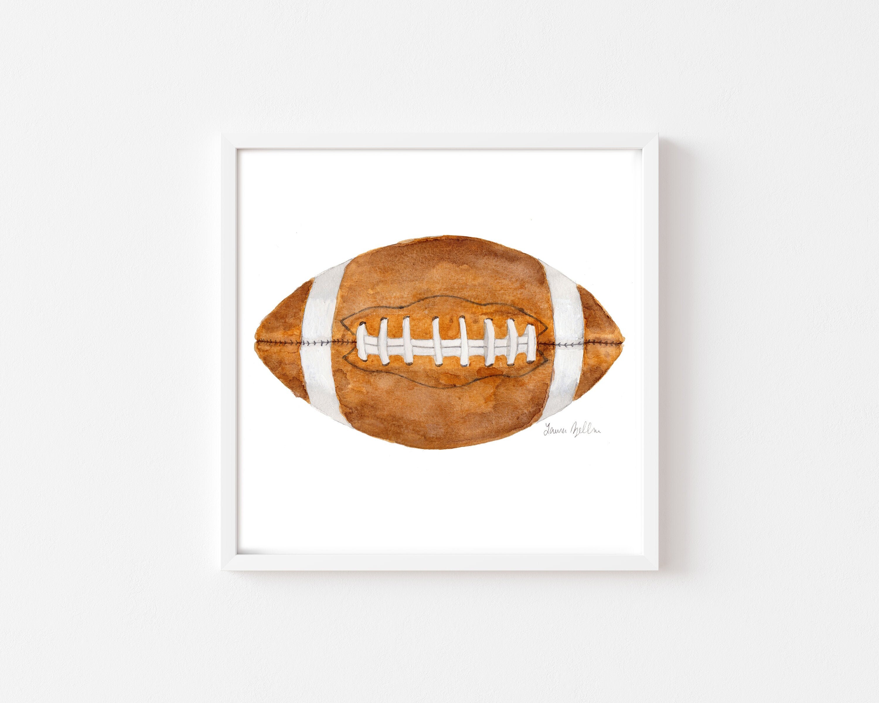 Printable Football Painting .watercolor Sports Ball Wall Art Etsy UK