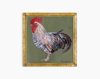 Scottsdale Rooster Giclée Print | Farm Animal Art