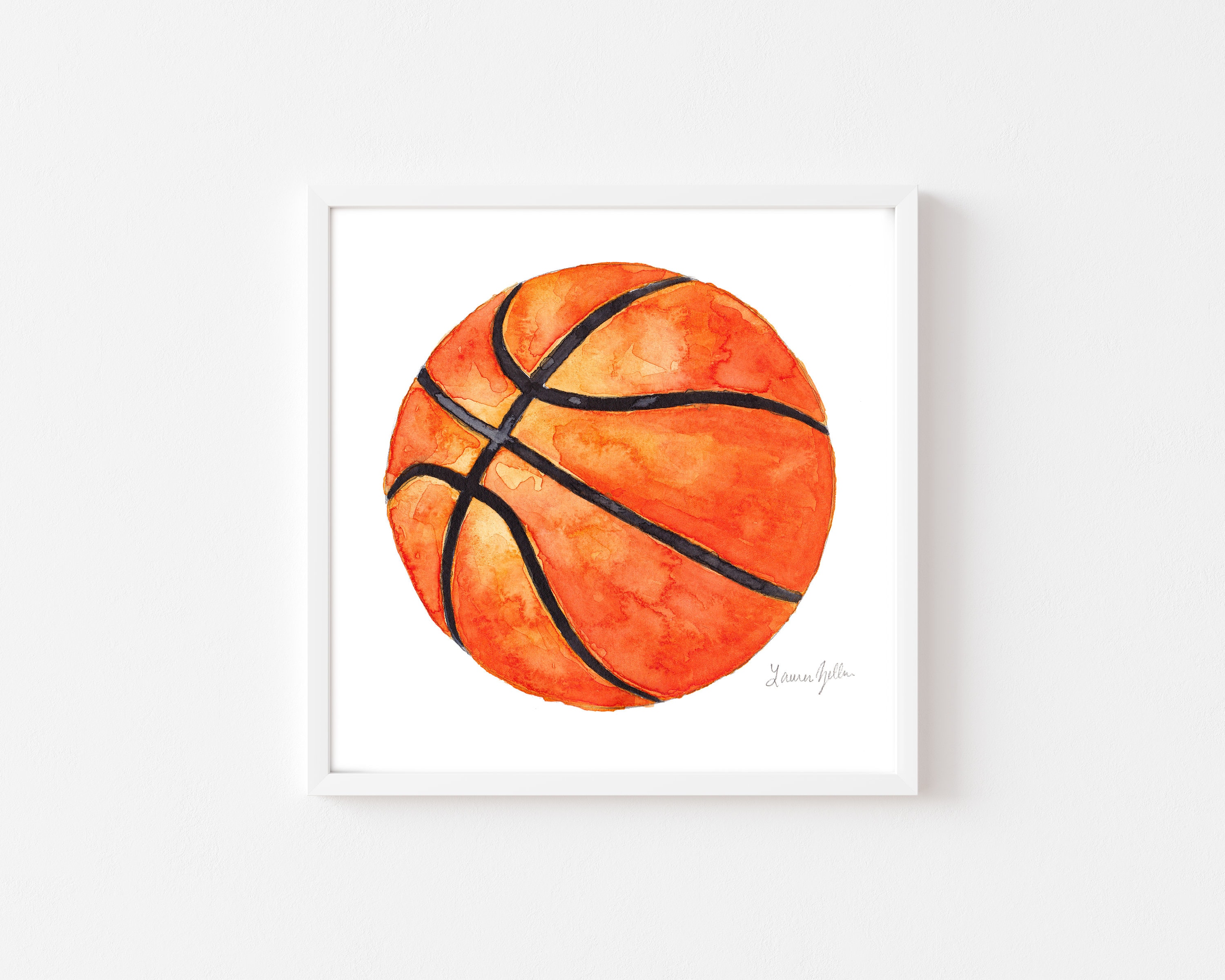 Basketball Watercolor Art Print Sports Poster Home Decor Kids Room Sports  Painting Nursery Decor Welcome Mat by LotusArt