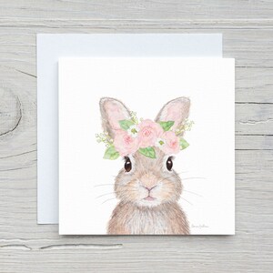 Ensemble de 5 cartes de vœux florales d’animal de ferme avec l’enveloppe, animaux aquarelles de ferme de bébé sur l’ensemble stationnaire, cartes blanches pour n’importe quelle occasion