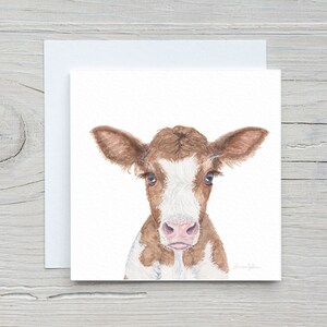Ensemble de 5 cartes de voeux d’animaux de ferme avec enveloppe, aquarelle bébé animaux de ferme sur l’ensemble stationnaire, cartes vierges pour toute occasion