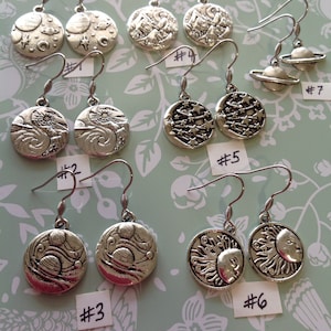 Planet Earrings Moon Earrings Star Earrings Galaxy Earrings Space Exploration Sci Fi Earrings Science Fiction Outer Space Solar System