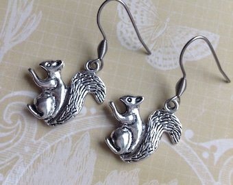 Eekhoorn oorbellen eekhoorn sieraden wildlife oorbellen borstelige staart eekhoorn grijze eekhoorn rode eekhoorn tuin eekhoorn eekhoorn bedel