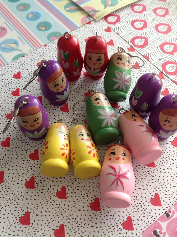 Russian shop doll earrings