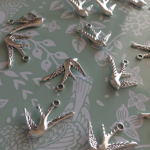 Bird Earrings Retro Bird Bird Jewellery Swallow Earrings Swift Earrings Flying Bird Earrings Bird In Flight Swooping Bird