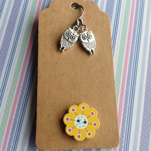 Owl Earrings Owl Jewellery Handmade Earrings Owl Charm Owl Lover Cute Owl Bird Earrings Barn Owl Little Owl Silver Owl Snowy Owl Bird Charm