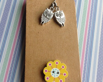 Eule Ohrringe Eulen-Schmuck Handgemachte Ohrringe Eulen-Charme Eulen-Liebhaber Niedliche Eule Vogel Ohrringe Schleiereule Kleine Eule Silber Eule Schneeeule Vogel Anhänger