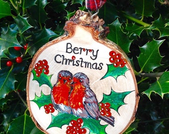 Robin Wall Hanging Christmas Decor Robin Ornament Festive Home Decor Robin Tree Decoration