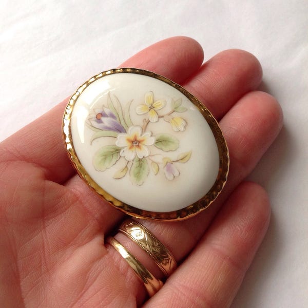 Bone China Brooch Etsy