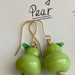 Summer Fruits Fruit Earrings Pear Earrings Blackberry Earrings Strawberry Earrings Lemon Earrings Pink Strawberry Green Strawberry Red Glass