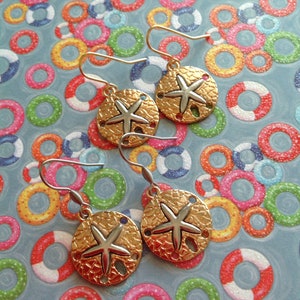 Sand Dollar Earrings Shell Earrings Gold Sand Dollar Silver Sand Dollar Sea Shell Earrings Sand Dollar Jewellery Sand Dollar Charm