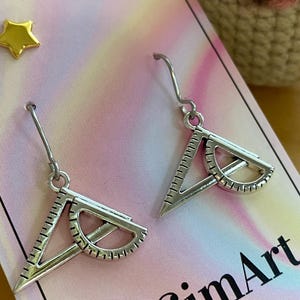 Ruler Earrings Science Earrings School Earrings Protractor Ruler Set ...