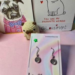 Button Earrings Button Jewellery Silver Plate Button Tiny Button Sewing Earrings Button Charm Button Theme Small Button Sewing Jewellery