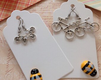 Boucles d’oreilles de vélo Boucles d’oreilles de vélo Tour De France Vélo de course Argent Vélo Bijoux de vélo Push Bike VTT Boucles d’oreilles de cyclisme