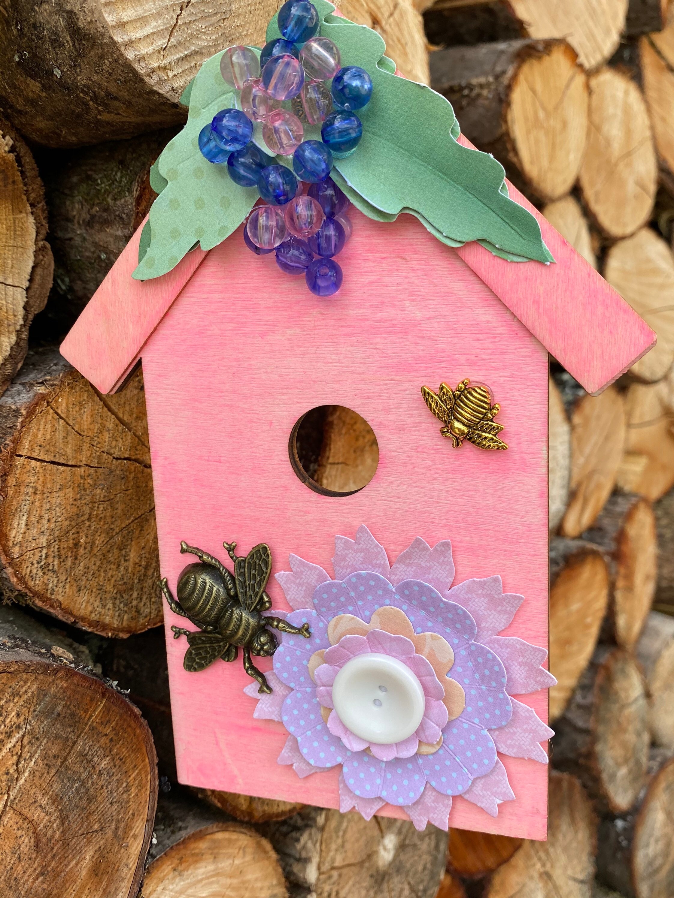 Wooden House Bee House Beehive Bee Box Birdhouse Hanging House Etsy