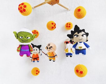 Dragon ball Baby mobile,  Crochet anime mobile, Crib mobile, Nursery decor, Baby gift, Handmade baby mobile, Baby crib mobile Amigurumi