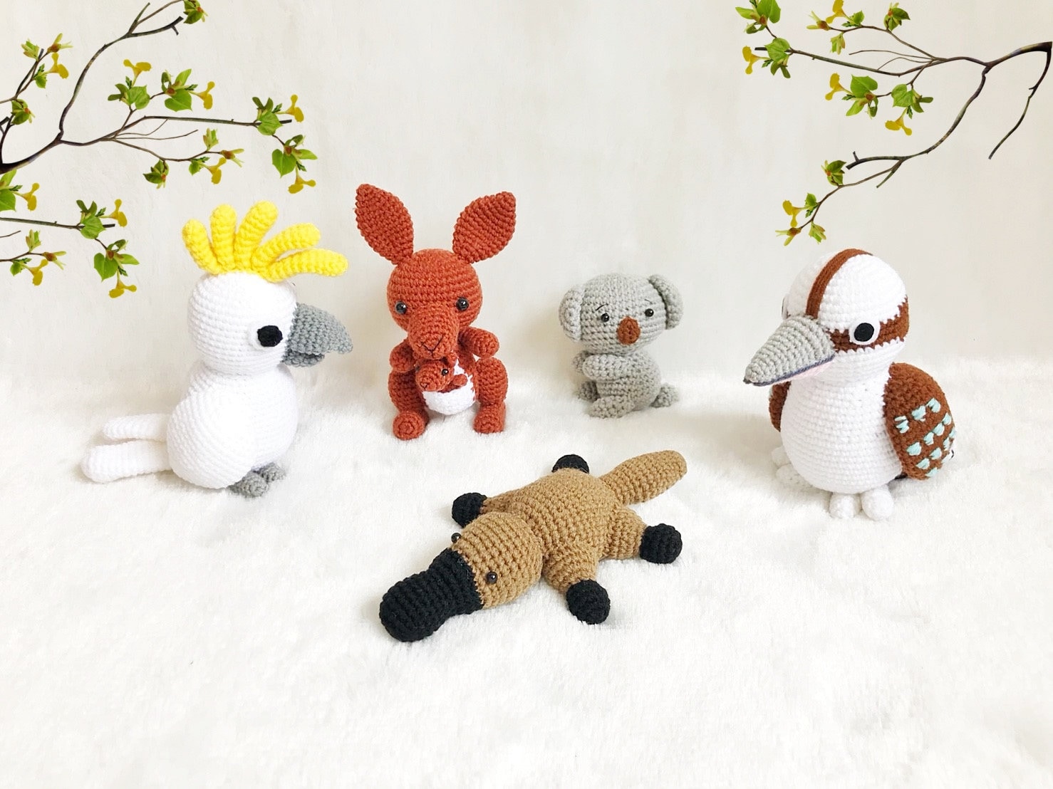 Crochet Australian Animals Amigurumi Nursery Decor Kangaroo Etsy