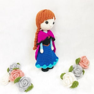 Crochet Anna Princess Doll: Amigurumi Nursery Decor image 3