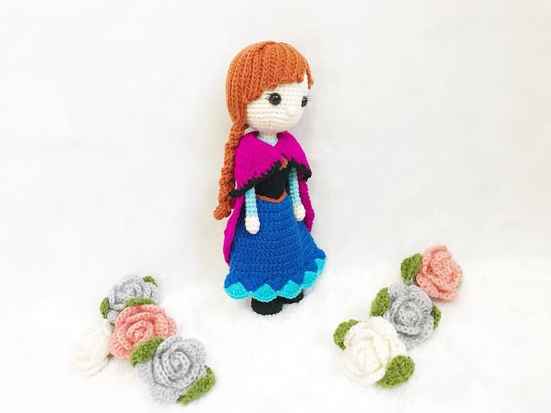 Crochet Anna Princess Doll: Amigurumi Nursery Decor image 3