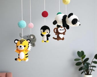 Crochet Baby Mobile: Amigurumi Animals, Nursery Decor