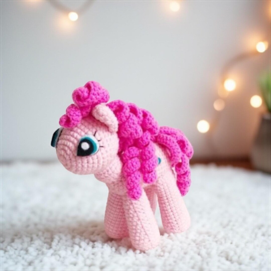Crochet Pinkie Pie Pony Doll: Handmade Nursery Decor - Etsy