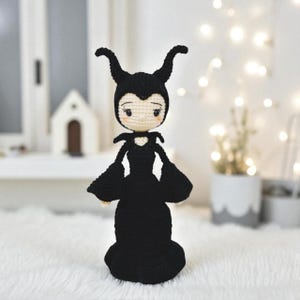 Muñeca de ganchillo de Maléfica, decoración infantil, regalo para niña
