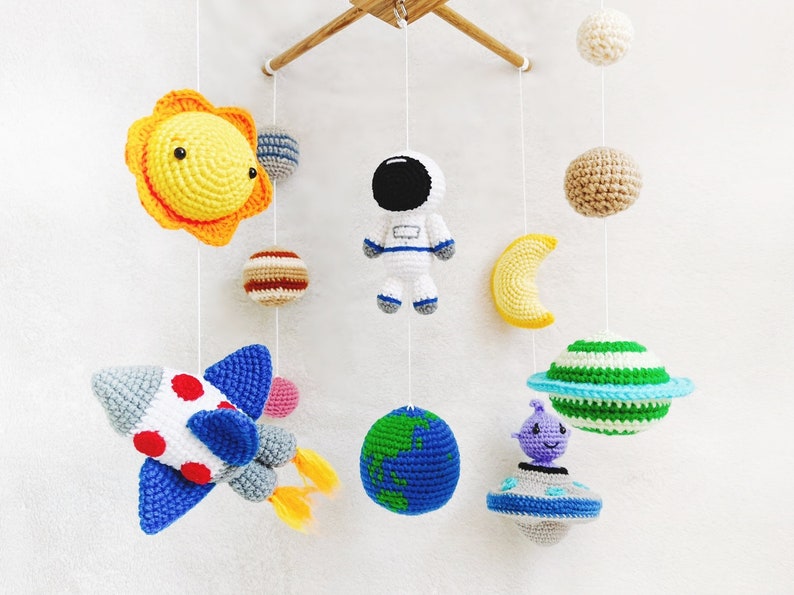 Space Baby Mobile Outer Space Baby Mobile Nursery Space Etsy