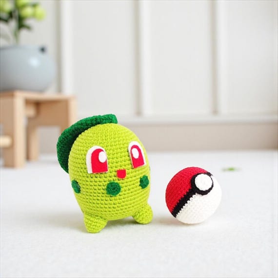 かぎ針編みチコリータポケモンあみぐるみ、保育園の装飾 - Etsy 日本