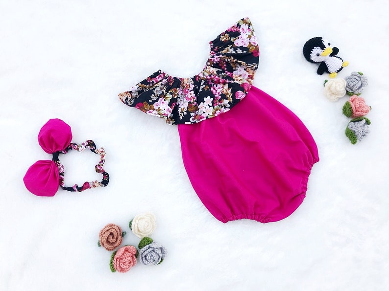 Baby Girl Romper Baby Romper Baby Girl Clothing Ruffle Etsy