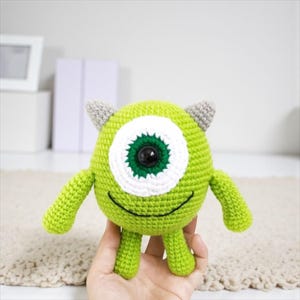 Mike Wazowski Crochet Doll: Handmade Monster Amigurumi