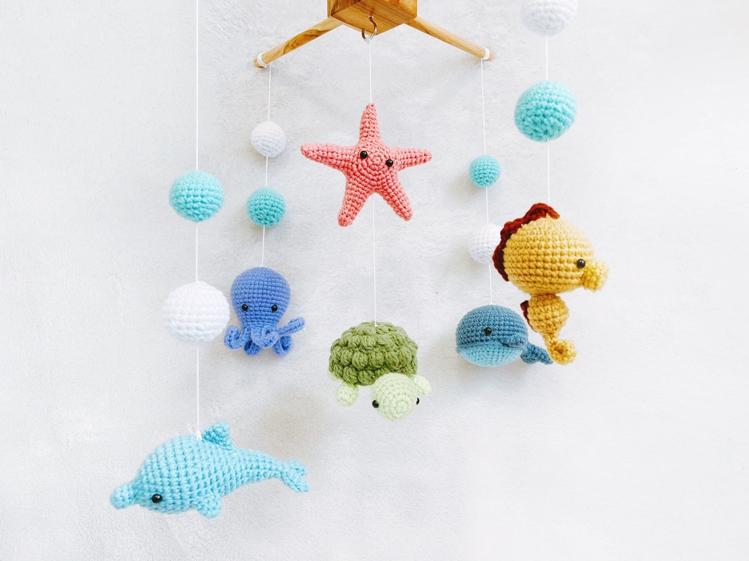 Crochet Bebé móvil bajo el agua mundo móvil Océano bebé - Etsy España