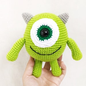 Mike Wazowski  Crochet doll,  Monster Amigurumi, Crochet Monster