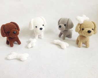 Niedliche Labrador Welpe Gang Amigurumi, Kinderzimmer Deko, Hund Amigurumi, Gehäkelte Welpe, Handgemachtes Häkeltier, Dekor, Geschenk, Spielzeug