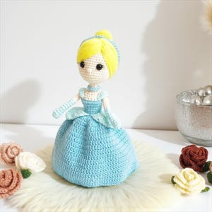 Cinderella Princess Crochet, nursery decor, Princess amigurumi, Crochet princess, Baby gift, Girl gift, Gift, Birthday Gift, Toy, Doll
