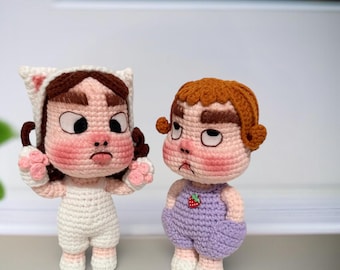 Sulky Girl Crochet, inrichting kinderkamer, amigurumi-pop, gehaakt meisje, babycadeau, meisjescadeau, speelgoed, pop, cadeau