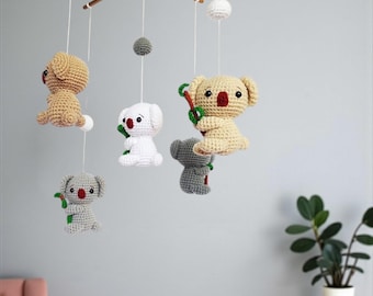 Crochet Koala Baby Mobile: Handmade Nursery Decor