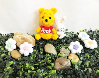 Gehäkelte Winnie the pooh Amigurumi, Kinderzimmer Dekor, Pooh Amigurumi, Häkelpuppe, Handgemachte Häkelpuppe Dekor, Geschenk, Spielzeug